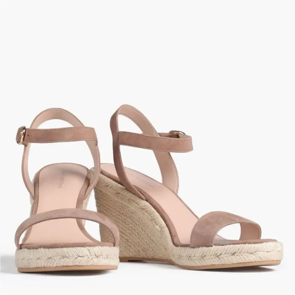 Stuart Weitzman Teddi suede espadrille wedge sandals Size 9.5